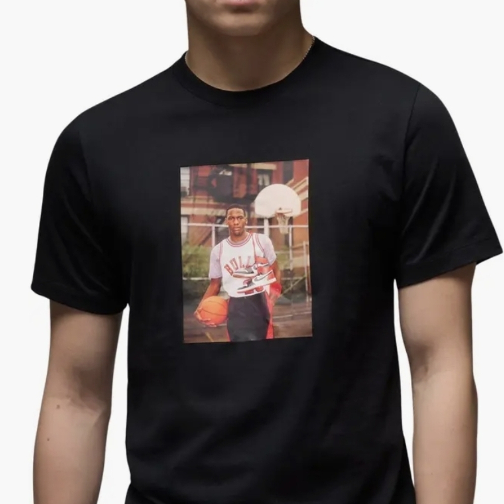Michael Jordan Basketball Graphic Retro Tee Shirt Black Mens Size Mediuml NEW